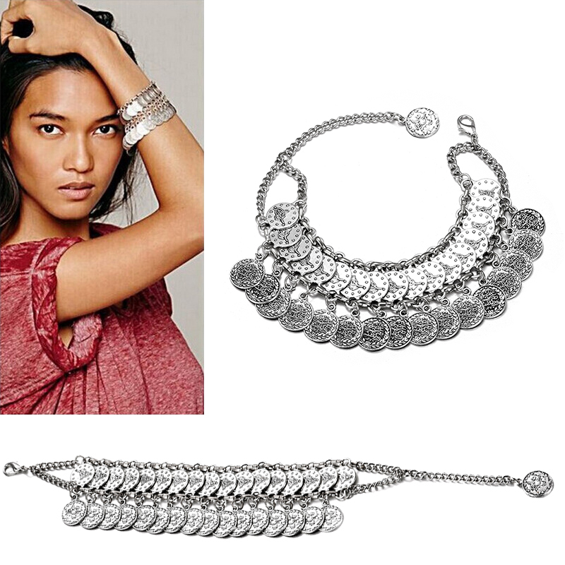 Vintage Collectible Coins - Ethnic Boho Handmade Chain Adjustable Coins