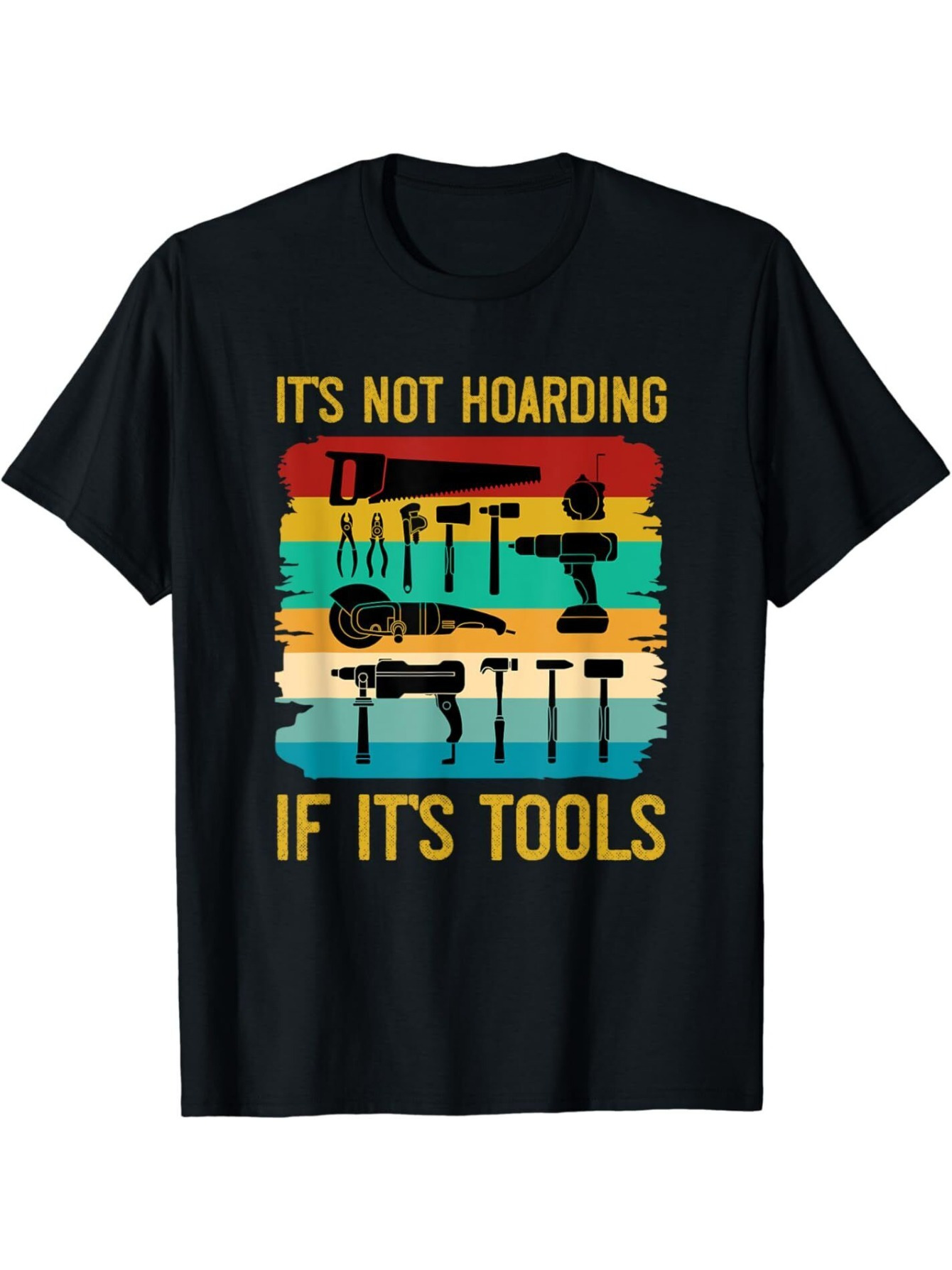 Collectible Vintage Tools - Funny Men's Black Graphic T-Shirt Tool