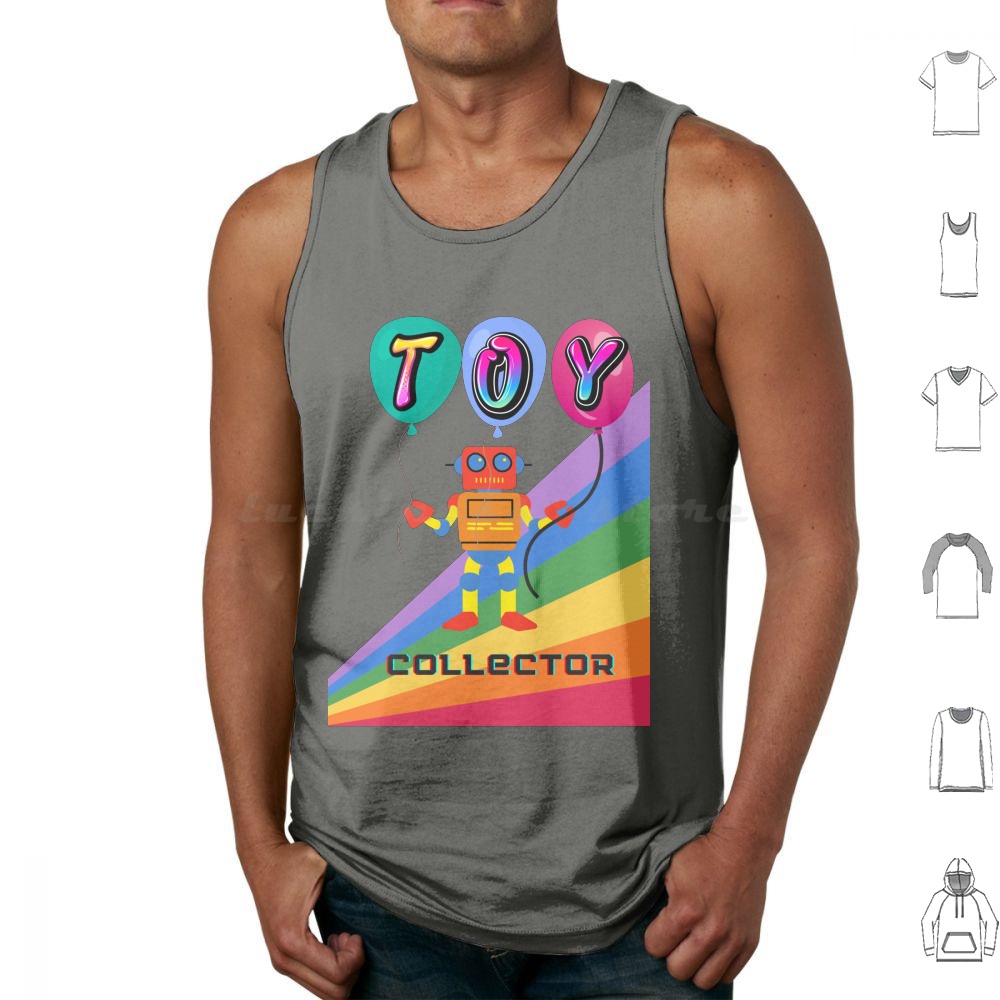 Vintage Collectible Figures - Toy Collector Tank Tops Print Cotton