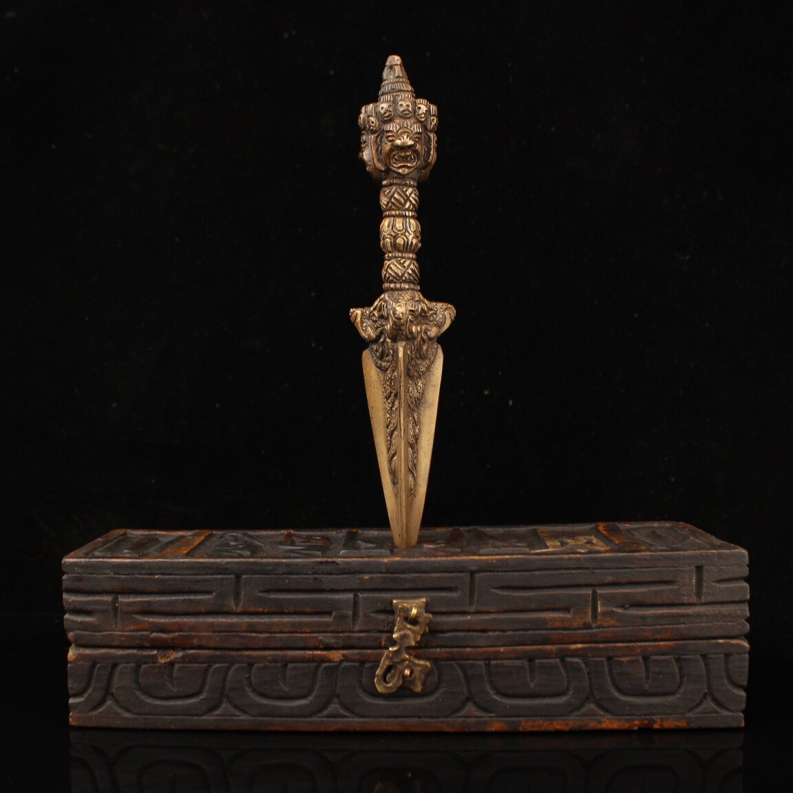 Collectible Vintage Tools - Vintage Old Copper Handmade Tibetan Buddhist