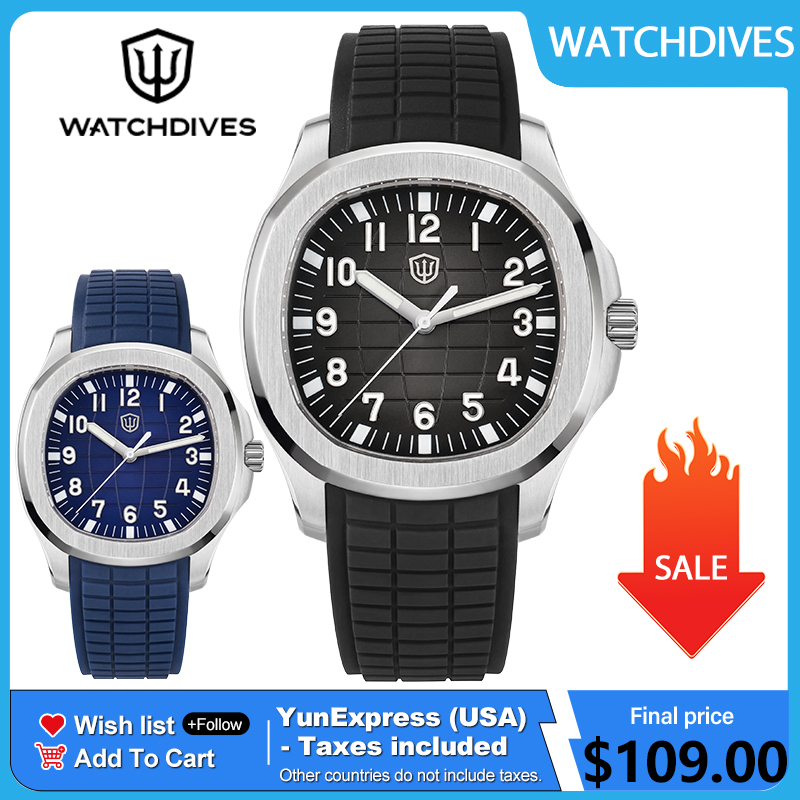 Vintage Collectible Watches - Watchdives WD008 38mm Dive Men Watch