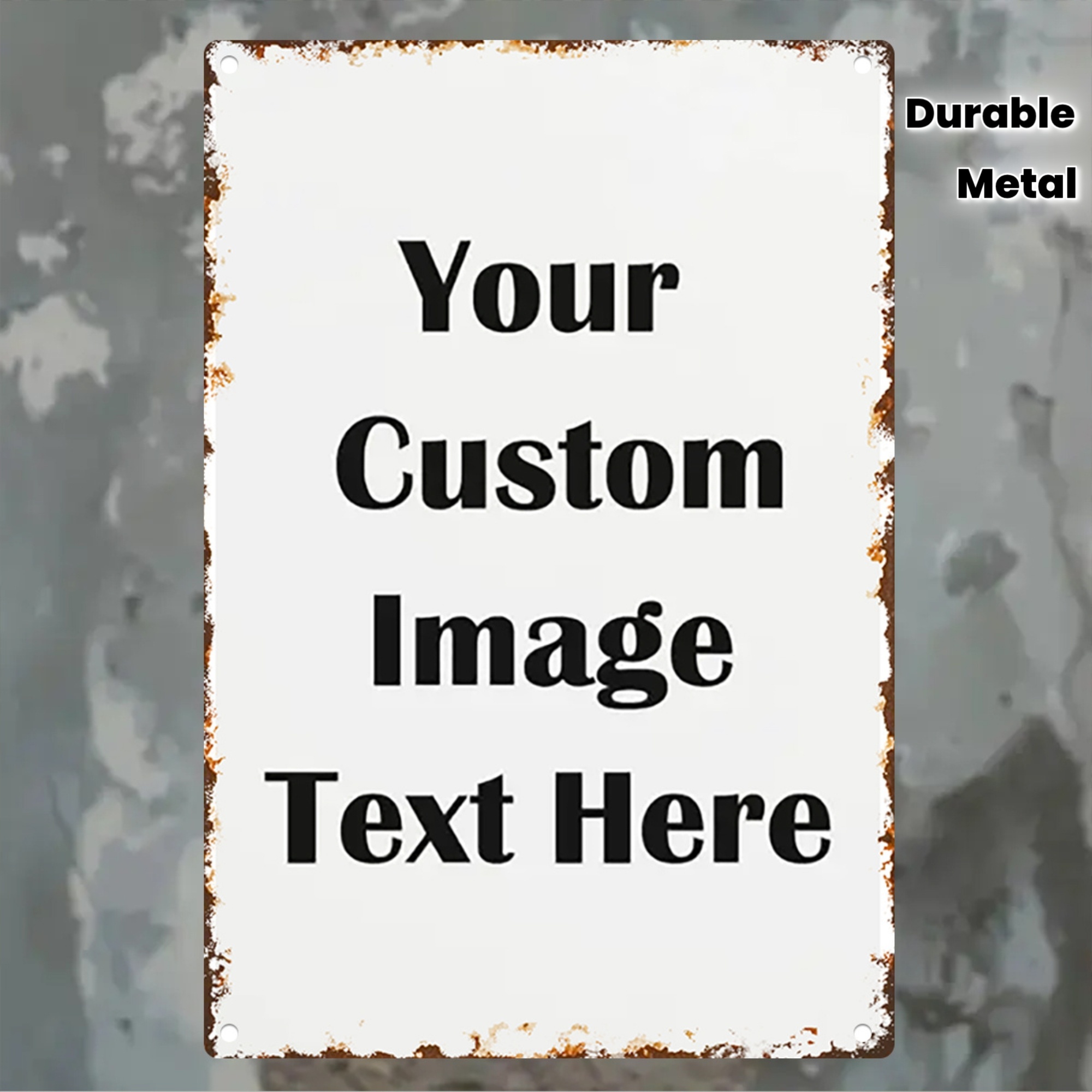 Vintage Collectible Signs - Custom Image/Text Metal Tin Sign -