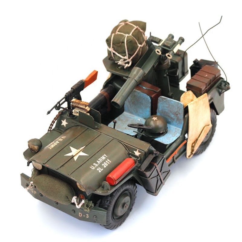 Collectible Vintage Tools - Vintage Handmade Iron Military Vehicle Model