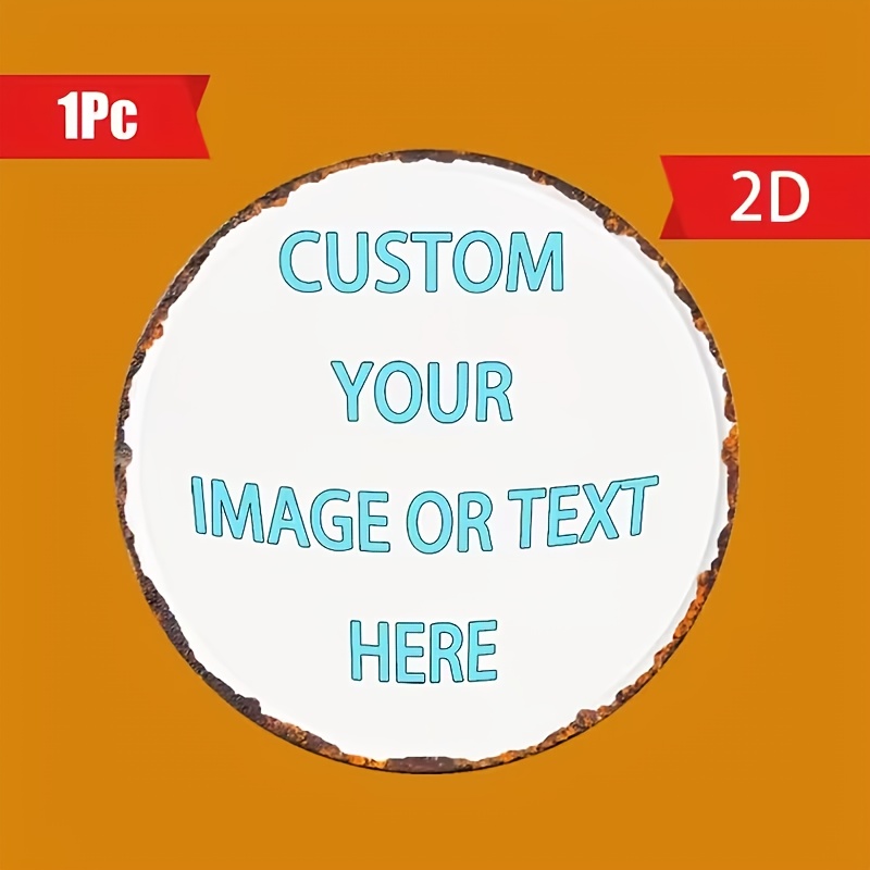 Vintage Collectible Signs - Custom Round Metal Tin Sign, Personalized