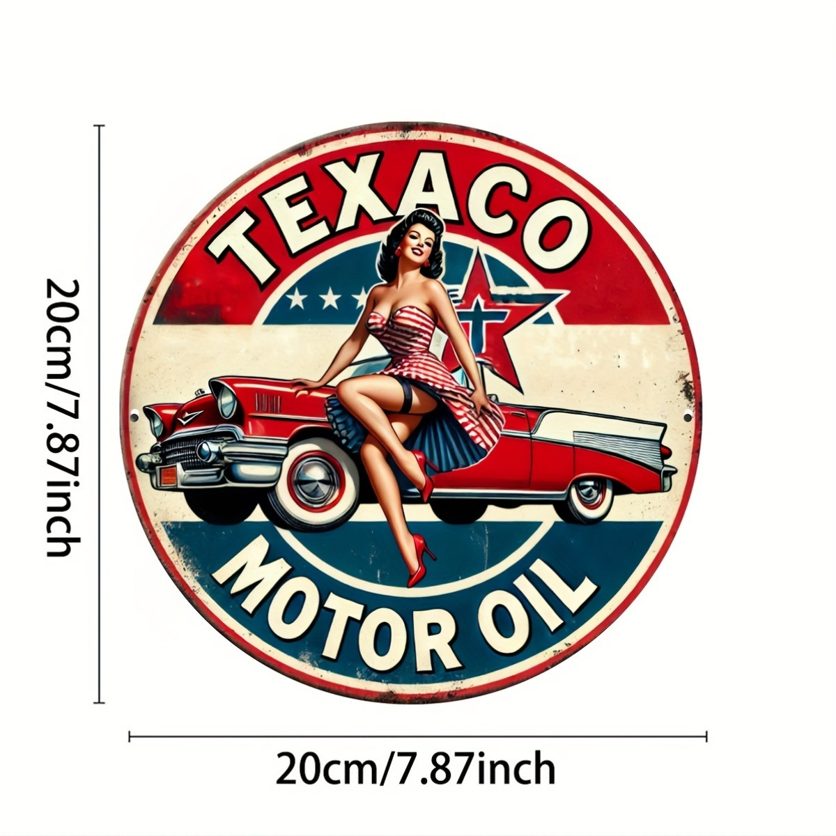 Texaco Motor Oil Vintage Alumi - огляд і ціна Vintage Collectible Signs