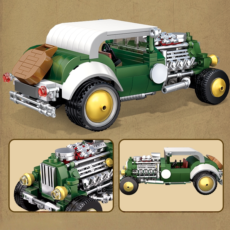 Retro vintage car building blo - огляд і ціна Vintage Collectible Ornaments