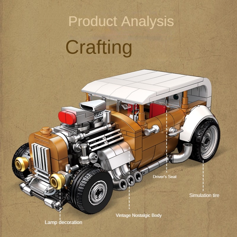 Retro vintage car building blo - огляд і ціна Vintage Collectible Ornaments