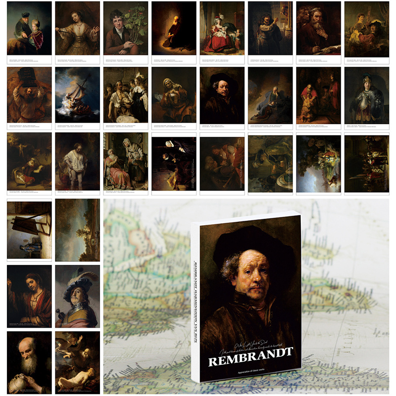 30Pcs Rembrandt Vintage Oil Pa - огляд і ціна Collectible Vintage Greeting Cards