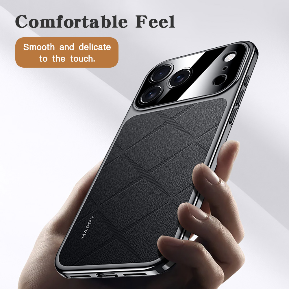 Frame Leather Plating For iPho - огляд і ціна Camera Leather Case