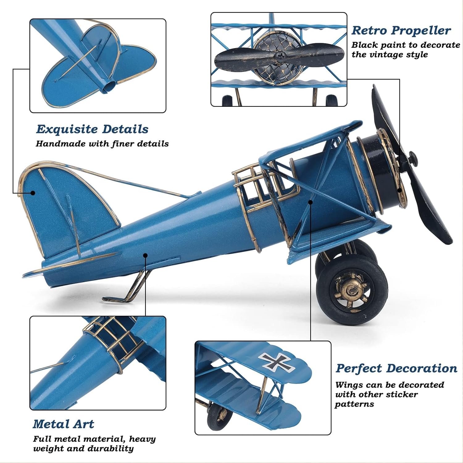 Vintage Metal Airplane Model R - огляд і ціна Vintage Collectible Ornaments
