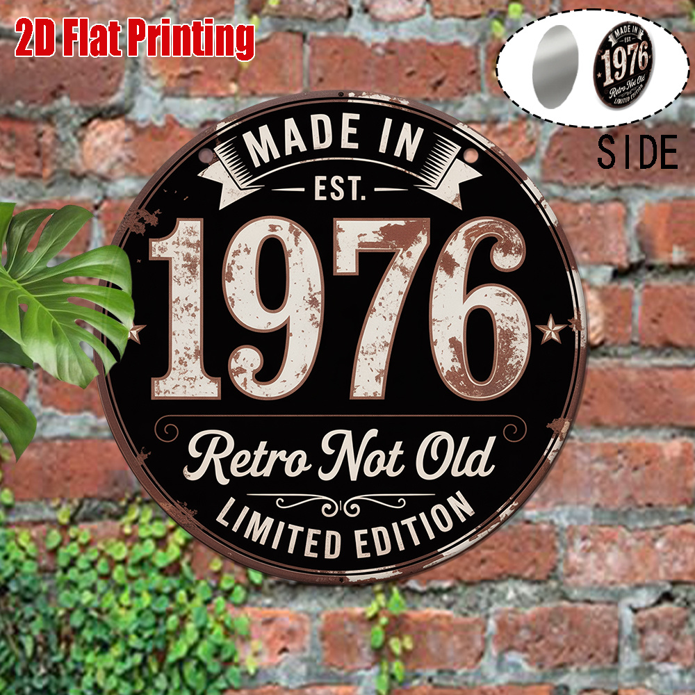 2D Flat, 1pc 1976 Vintage Meta - огляд і ціна Vintage Collectible Signs
