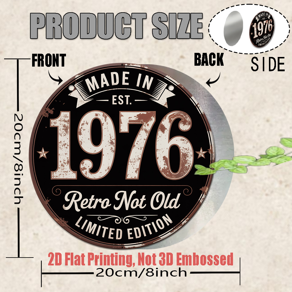 2D Flat, 1pc 1976 Vintage Meta - огляд і ціна Vintage Collectible Signs