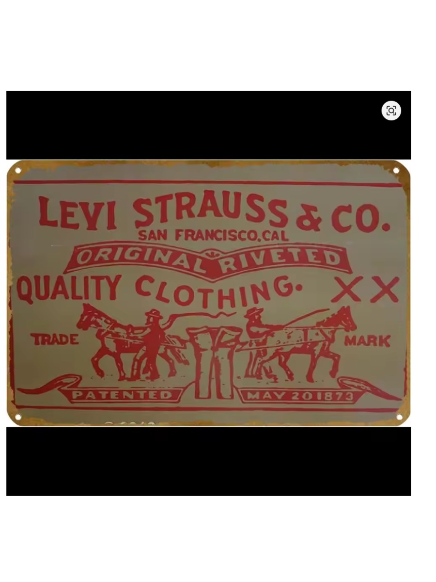 Levi Strauss Co Vintage Metal  - огляд і ціна Vintage Collectible Signs