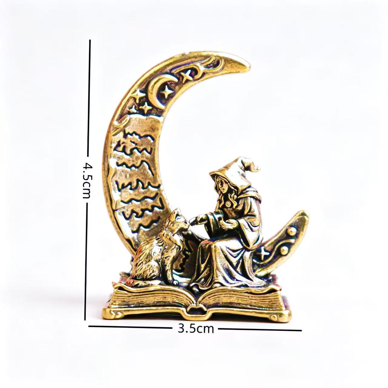 Brass Moon Witch Decoration St - огляд і ціна Vintage Collectible Ornaments