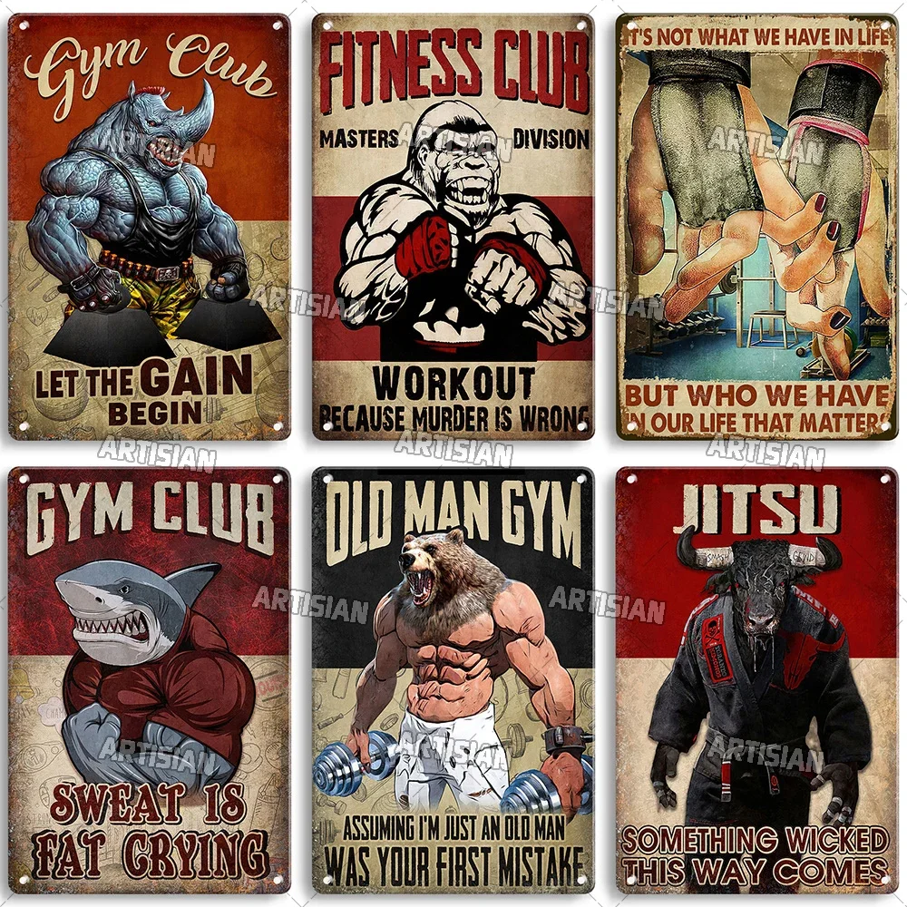 Old Man Gym Club Inspirational - огляд і ціна Vintage Collectible Signs