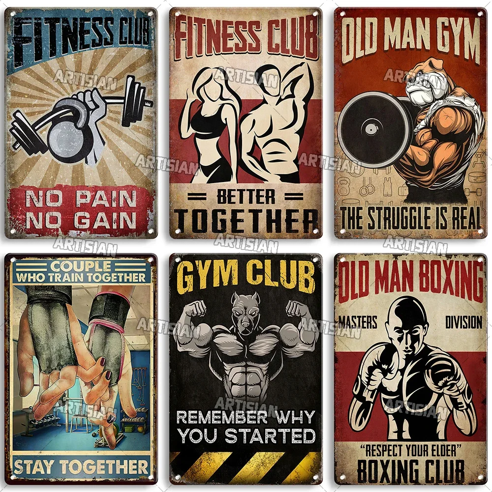 Old Man Gym Club Inspirational - огляд і ціна Vintage Collectible Signs