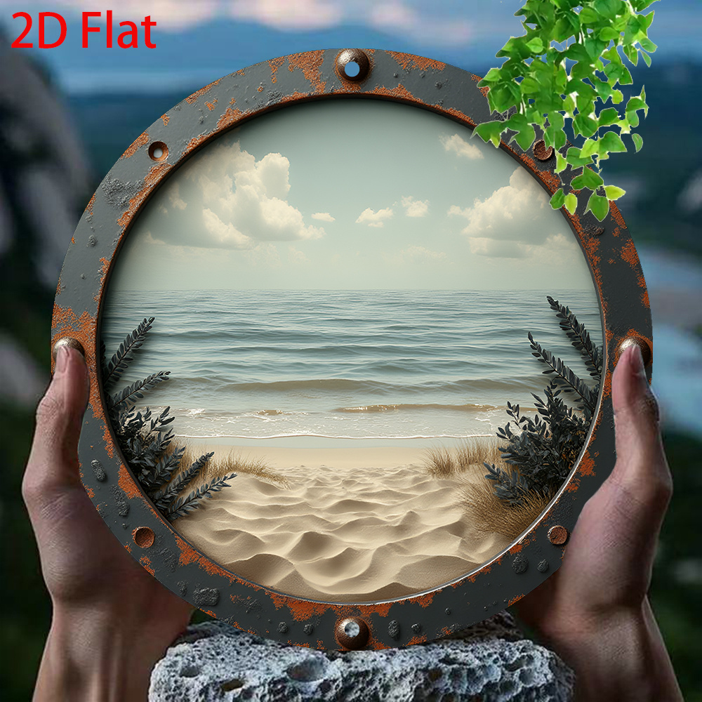 2D Flat - 1pc Vintage Round Al - огляд і ціна Vintage Collectible Signs