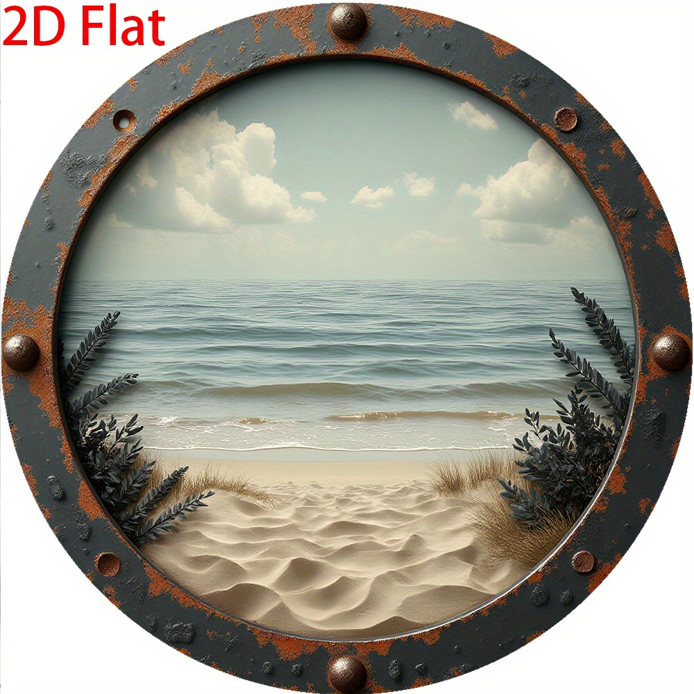 2D Flat - 1pc Vintage Round Al - огляд і ціна Vintage Collectible Signs