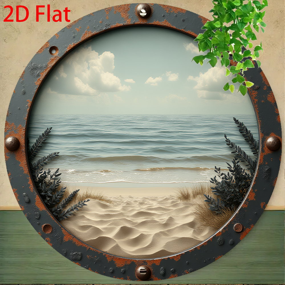 2D Flat - 1pc Vintage Round Al - огляд і ціна Vintage Collectible Signs