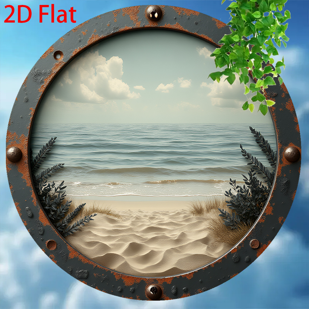 2D Flat - 1pc Vintage Round Al - огляд і ціна Vintage Collectible Signs