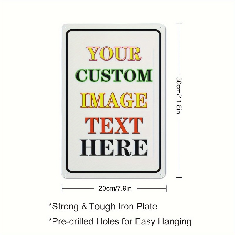 Custom Photo Rectangular Iron  - огляд і ціна Vintage Collectible Signs