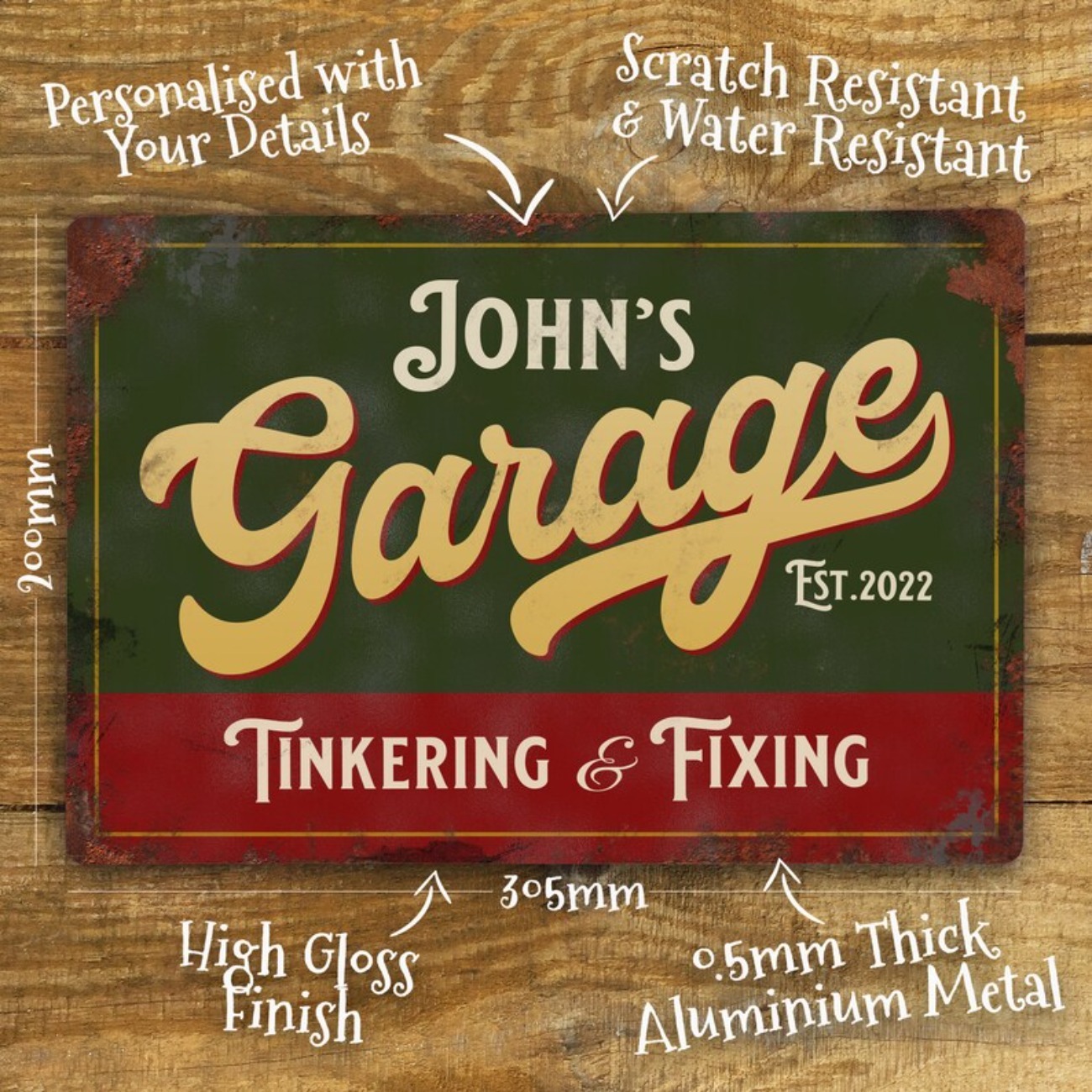 Custom Personalised Garage Met - огляд і ціна Vintage Collectible Signs