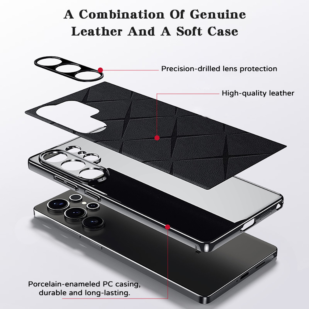 Leather Plating For Samsung S2 - огляд і ціна Camera Leather Case
