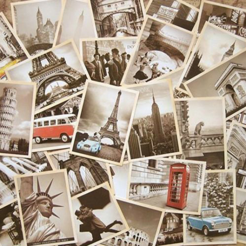 New 32Pcs Vintage Famous Build - огляд і ціна Collectible Vintage Greeting Cards