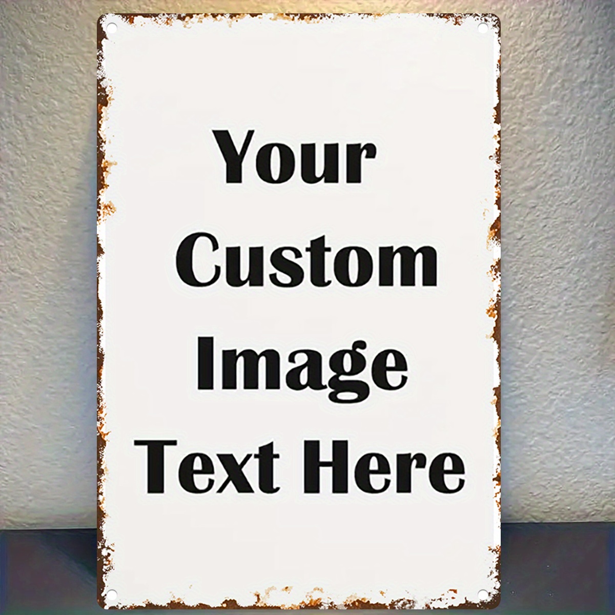 Custom Image/Text Metal Tin Si - огляд і ціна Vintage Collectible Signs