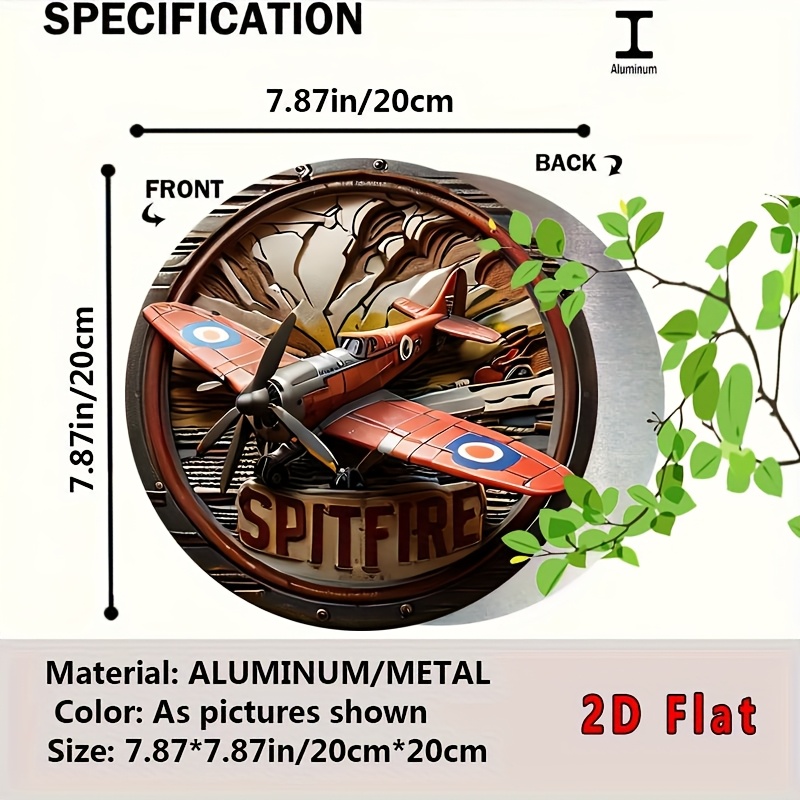 2D Flat - 1pc Vintage Spitfire - огляд і ціна Vintage Collectible Signs