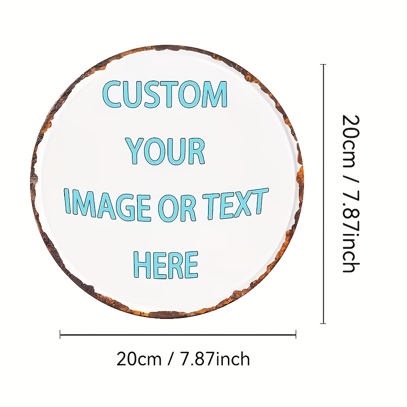 Custom Round Metal Tin Sign, P - огляд і ціна Vintage Collectible Signs
